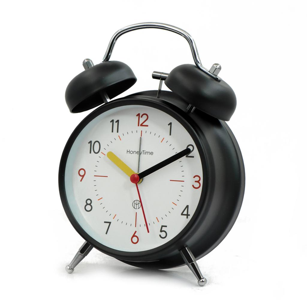 New Bell Alarm Clock for Junior High School Students Learning Home Desktop Classic Simple Metal Bell Alarm Clock