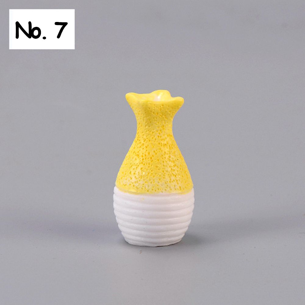 1 PC Small Ornament Figurines Resin Vase Garden Decor Miniature Flowerpot Micro Landscape