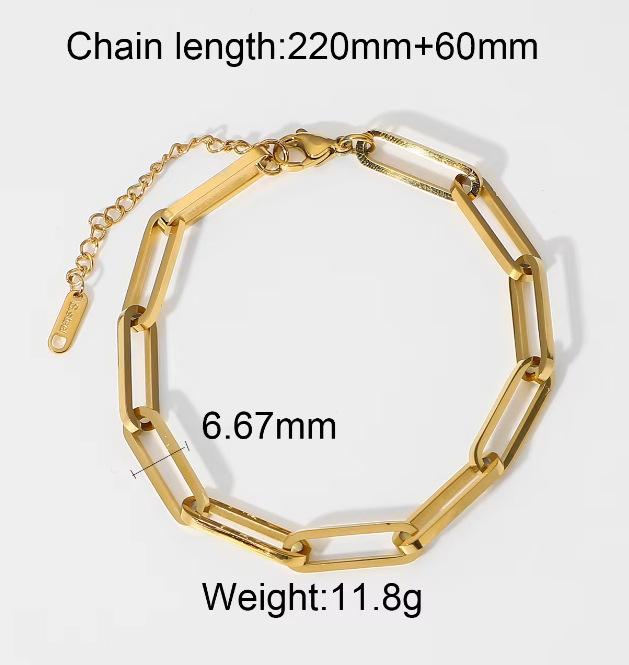 Jieding European & American Style Women's Stainless Steel Zircon Bracelet, Real Gold Plated. 