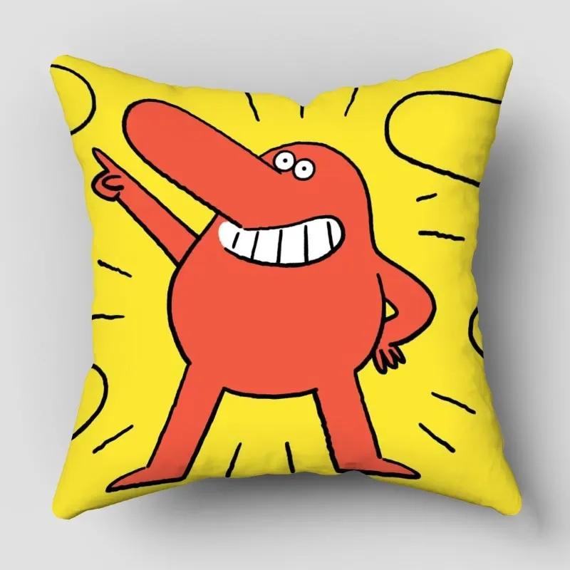 Povlaky na polštáře Barbapapa Zvířata Sněhulák Tištěný Povlak na polštář Zimní Sváteční Párty Dekorativní Povlak na polštář na gauč