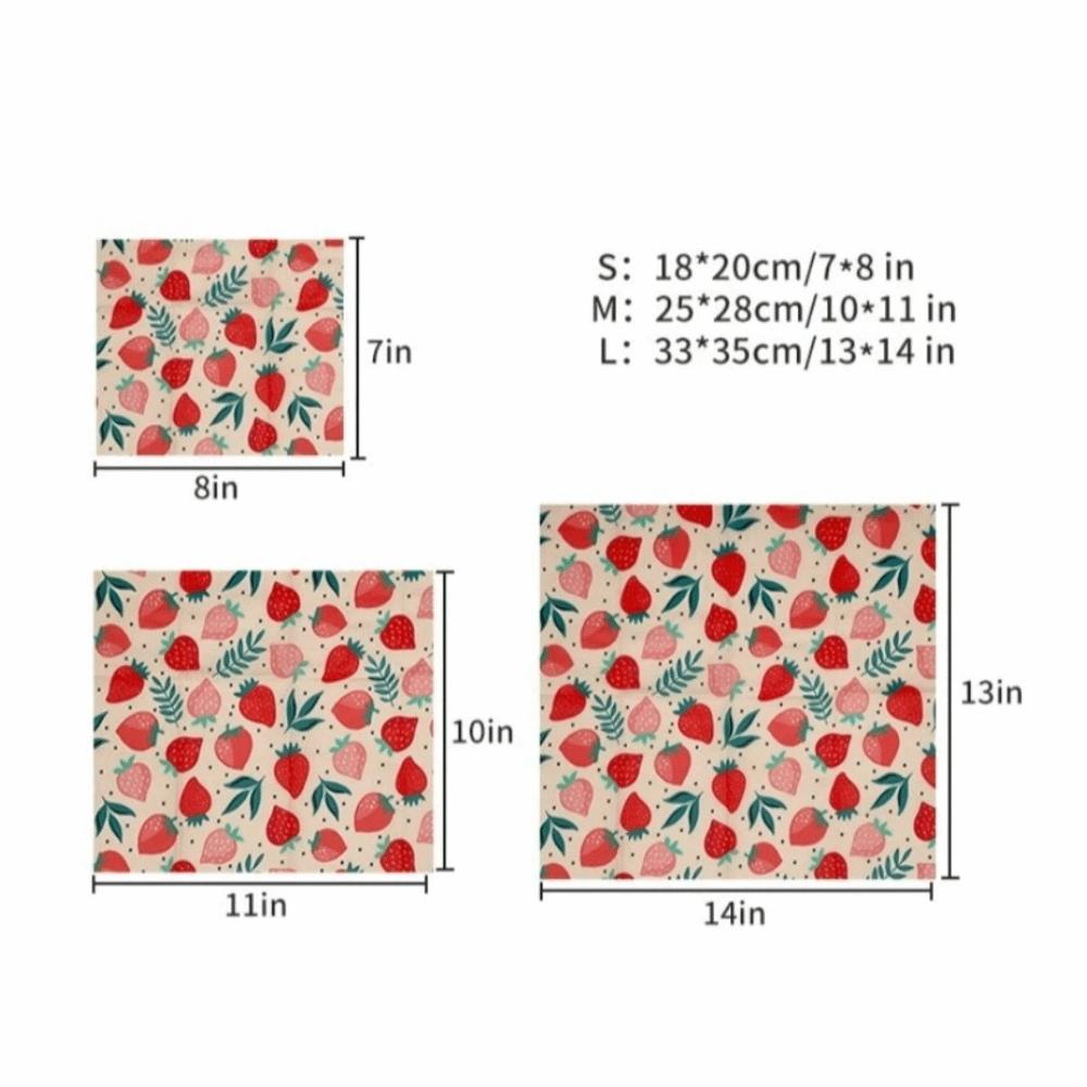 9pcs Washable Beeswax Food Wrap Fresh-Keeping Reusable Food Cover  for Fruit Vegetable