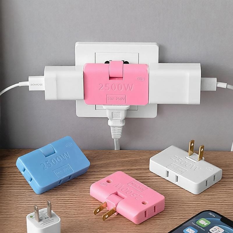 Univerzální cestovní adaptér s jedním otočným a třemi zásuvkami, s porty USB-C a USB, vhodný pro 200 zemí pro mezinárodní cestování a služební cesty