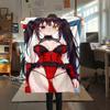 1PC Kurumi Print Flannel Blanket, High Quality All Seasons, Home Decor, Warmth and Comfort, Perfect for Christmas Gifts
