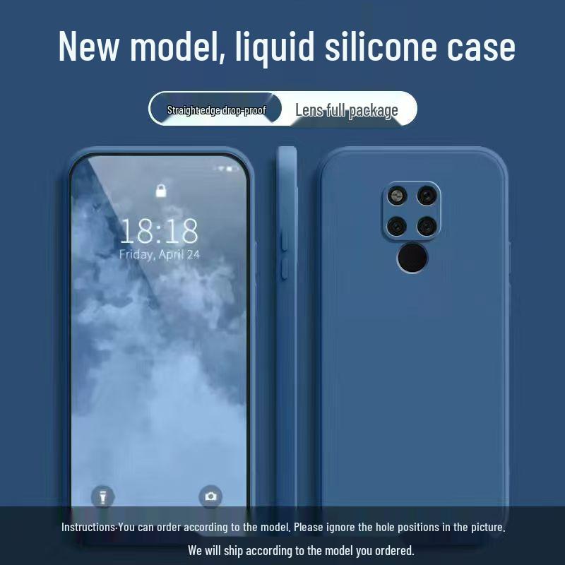 Huawei Mate20X Liquid Silicone Anti-Drop Full Coverage Case - Solid Color, Skin-Friendly, Protective