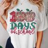 Women's O-Neck Watercolor Cute Valentine's Day New Short Sleeved Fashionable Casual T-Shirt Travel Pattern Summer Top T-Shirt