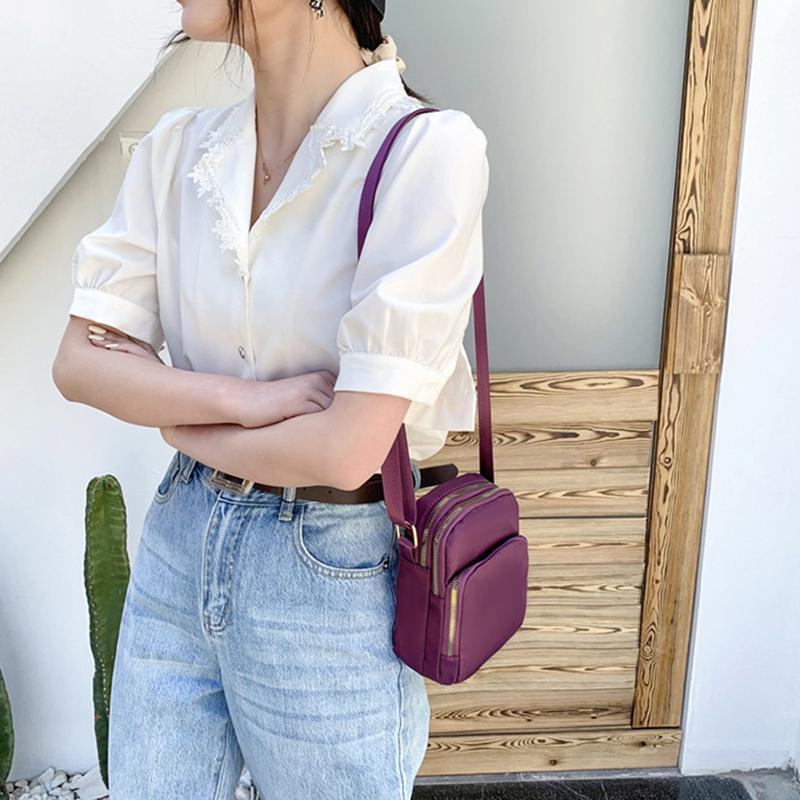 Neue Handy-Umhängetaschen für Damen, modische Damen-Umhängetasche, Handy-Geldbörse, 3-lagige wasserdichte Oxford-Geldbörse