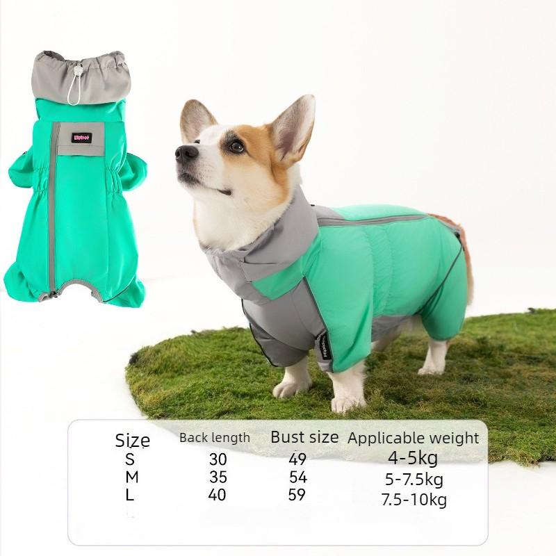 

Dog Cotton Clothes Thickened Jackets Warm Winter Dog Coats Cotton-padded Clothes Windproof Puppy Hooded Jacket Pet Outfits S 4-5 kg зелёный