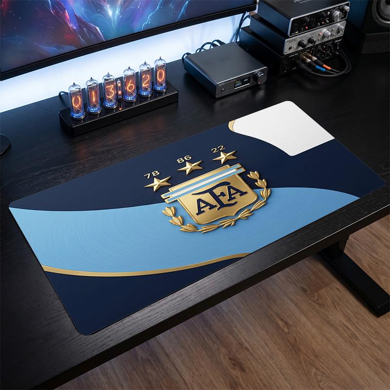 Tappetino Mouse Scudo Calcio Argentina, Tappetino da Scrivania Esteso Antiscivolo in Gomma per Gaming Ufficio Laptop Regalo per Fan