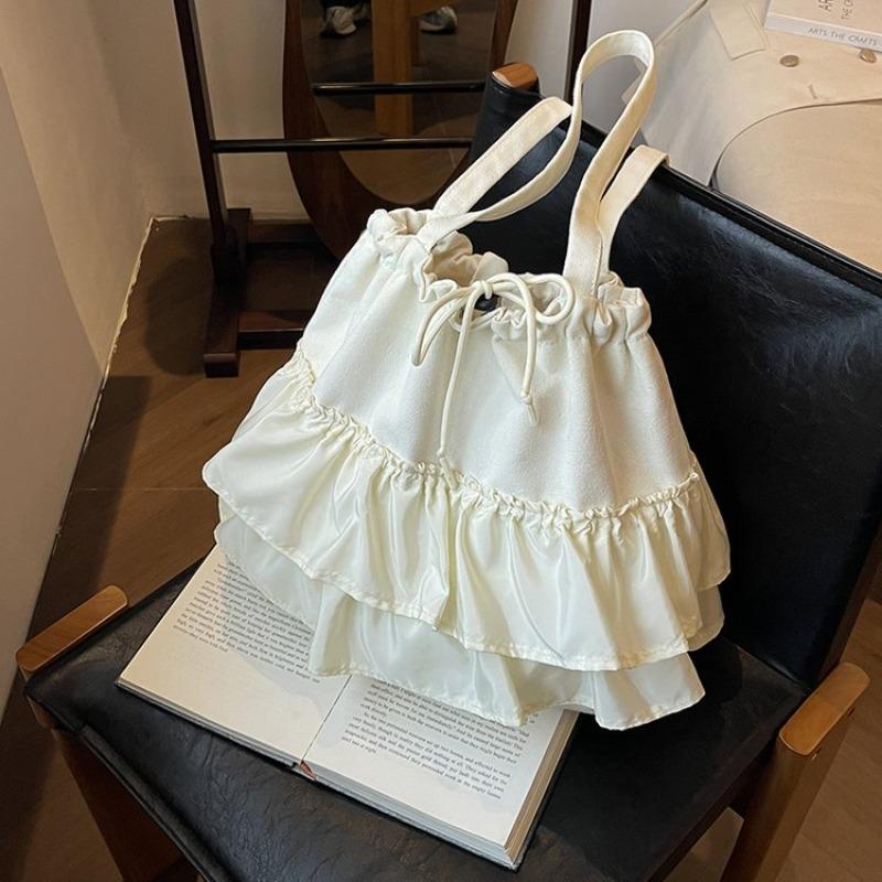 PC Summer Design Tote Bag Spring New Sweet Women's Bags Sale 2026 Brand Lace Small Skirt String Versatile Shoulder Bags