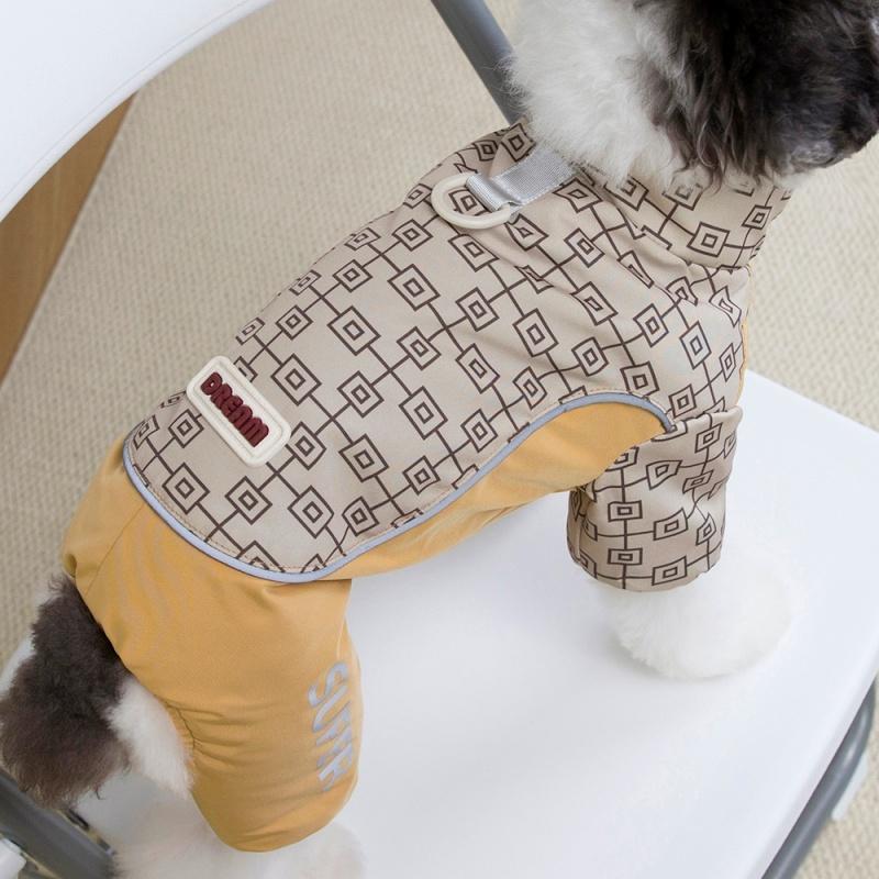 Hundedynejakke Kæledyrstøj Til Små Mellemstore Hunde Kat Vinter Varm Fleece Tyk Jakke Hvalp Vindtæt Reflekterende Jumpsuit Overalls
