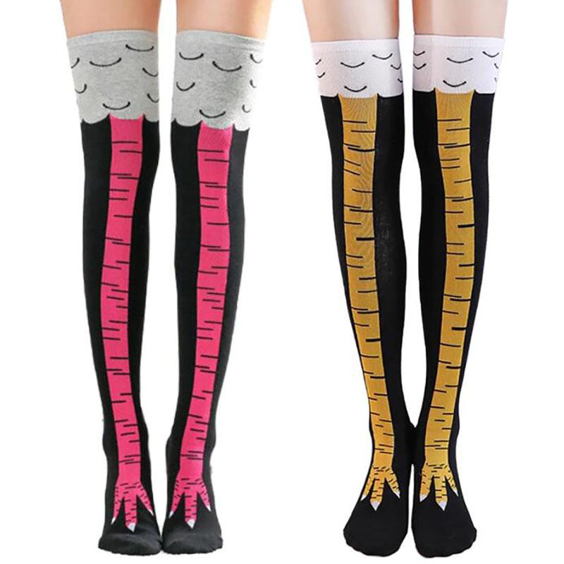 Creative Chicken Paws Feet Socks Funny Cartoon Cotton Stocking Cute Over-the-knee Socks Multiple Colors Stockings New Arrivals