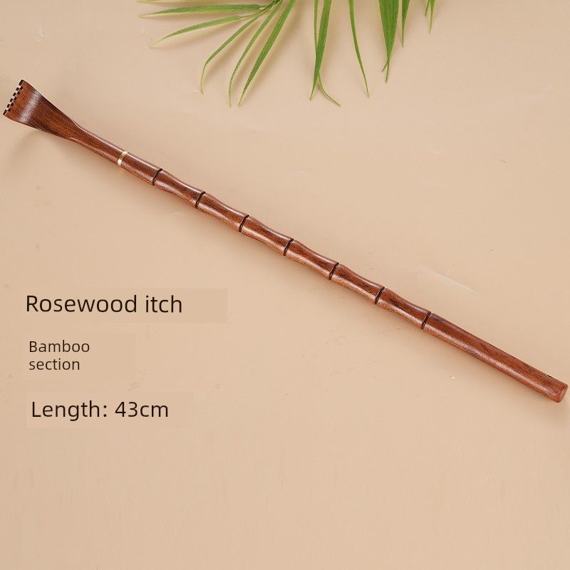 Huanghuali Classy Solid Wood Back Scratcher Multi-Functional Not Asking for People Classy Back Scratcher Multi-Functional Back Scratcher Neutral Rosewood [Bamboo Style]