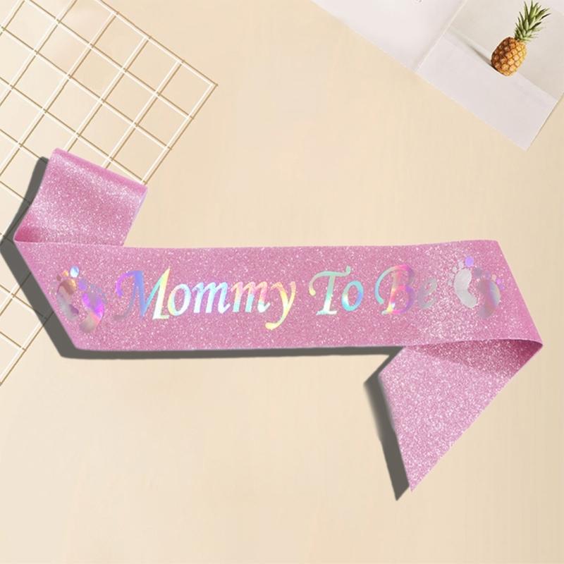 Baby Shower Sash Mommys to Be Sash Adjustable 3Color for Gender Reveal,Welcome Baby,Baby Sprinkle Ideals Mom and Dad Gift