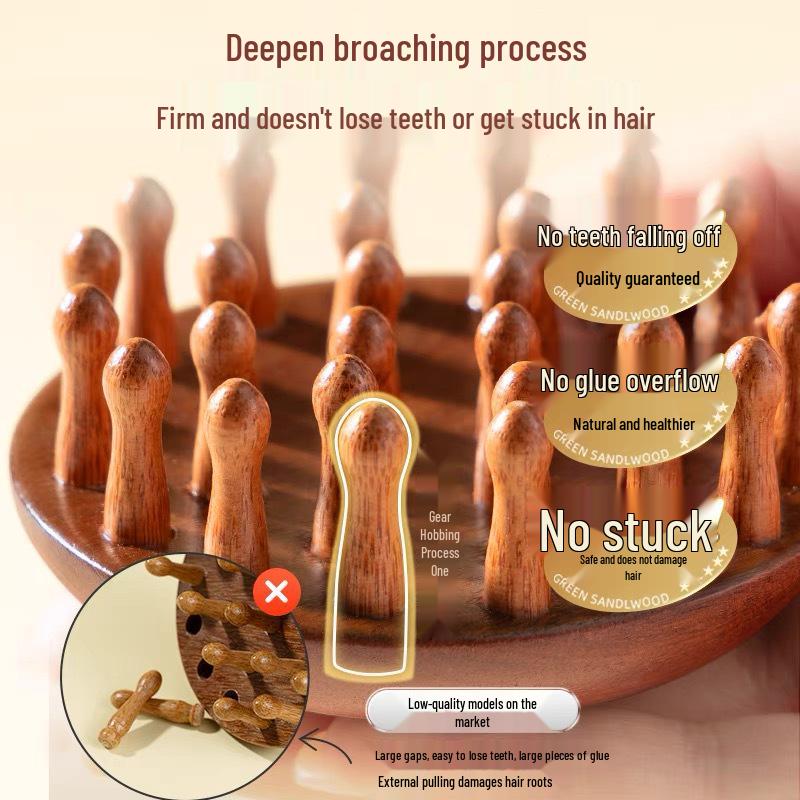Sandalwood Scalp and Hair Care Massage Comb