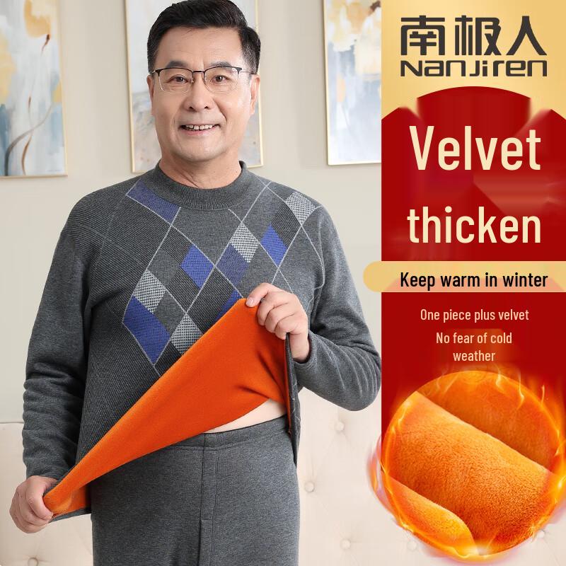 

Nanjiren Men s Thickened Fleece Lined Thermal Underwear Set 4XL