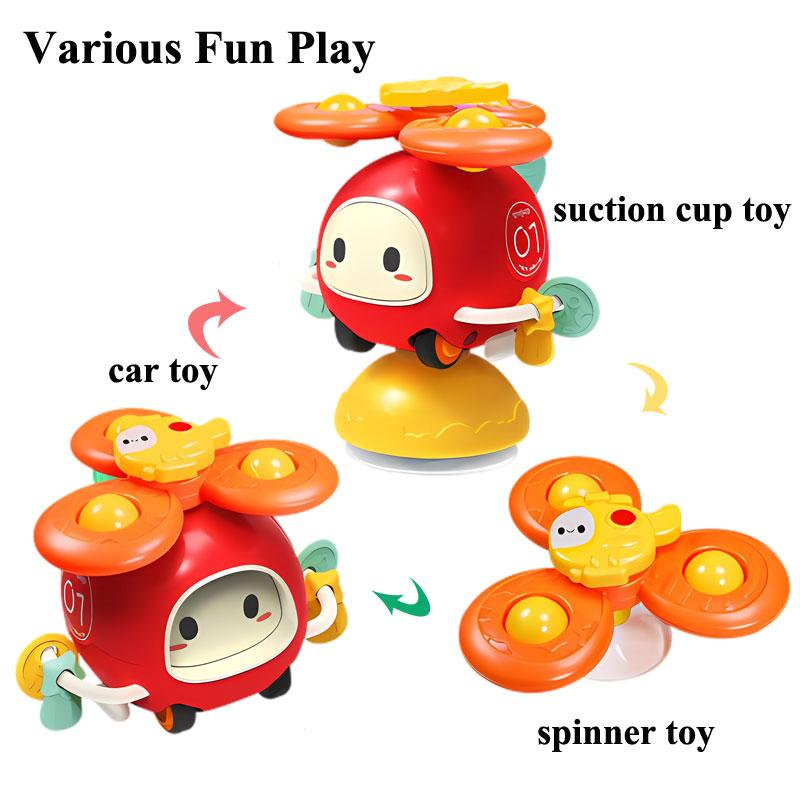 Suction Cup Spinner High Chair Baby Toys 6 12 Months Rotating Rattle for Bath Shower Educational Montessori Game 1 2 3 Years