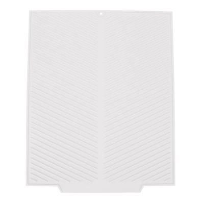 Silikon Abtropfmatte 485x405mm Hitzebeständig Rutschfest Küchenarbeitsplatte Abtropfunterlage für Zuhause Weiß