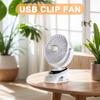 Portable Clip on Fan Rechargeable USB Desk Fan Quiet Personal Fan 360 Degree Rotation Small Cooling Fan for Home Office Camping