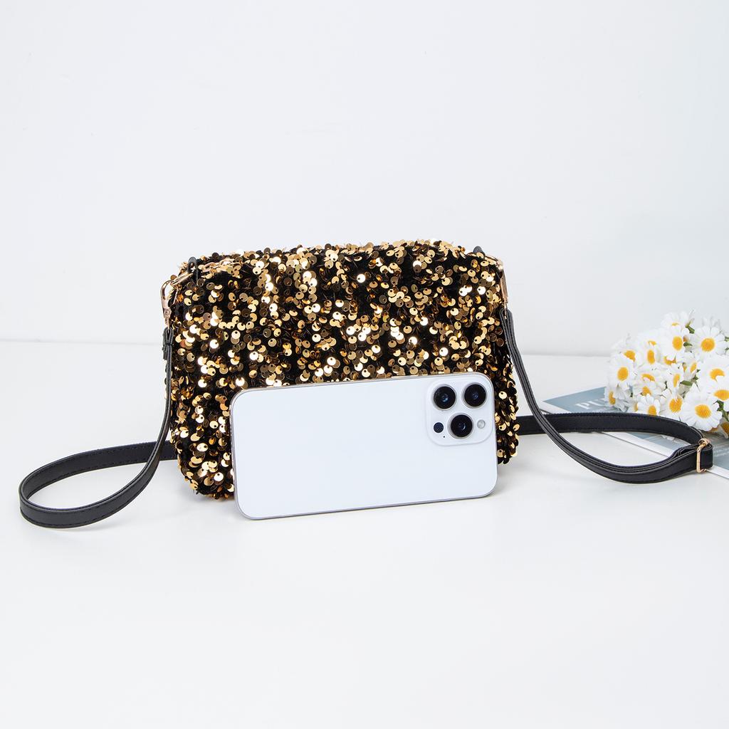 JYL TS Women's Sling Bags  Square Bag 004 Shoulder PU Sequin Mini Cosmetic Women Bag