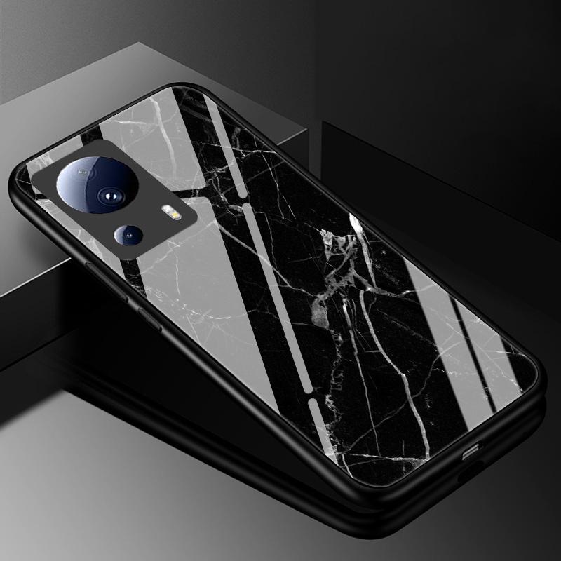 Tempered Glass Case for Xiaomi 13 Lite 5G Cover 13Lite Painted Hard Case for Xiaomi Mi 13 Lite Phone TPU Bumper Xiaomi13Lite