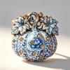 1Pcs Unisex Rhinestone Plants Halloween Party Brooch Pins Gifts Vintage Pearl Pumpkin Brooches For Women