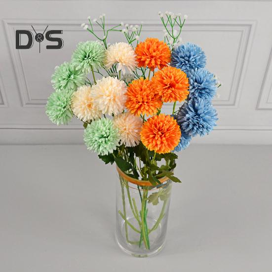Simulation Blume Zarte DIY 4 Köpfe Künstliche Wohnkultur Gefälschte Ball Chrysantheme