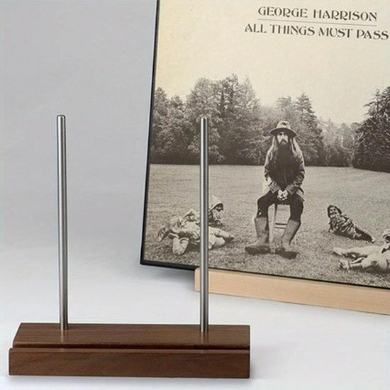 

Vinyl & CD Holder with Phone/Tablet Stand Brown