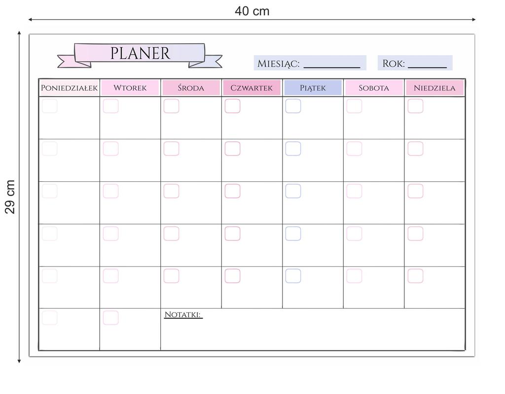 Planer Na Lodówkę Kalendarz Organizer Tygodniowy + Lista Zakupów Pisak