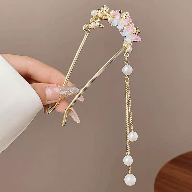 

Этнический стиль Древний стиль Бамбуковая заколка с бахромой Индивидуальная креативная заколка для затылка Продвинутые аксессуары для волос