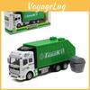 Colorful Diecast Garbage Truck Toy With Trash Bin For Kids Boys Xmas Gift