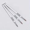 Metal Nail Art Brushes Silver 2, 4, 6 for 3D Carving Crystal Nail Design, Gel Nail Painting Tool