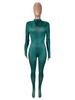 Snake Print Long Sleeve Slimming Bodysuit for Women
