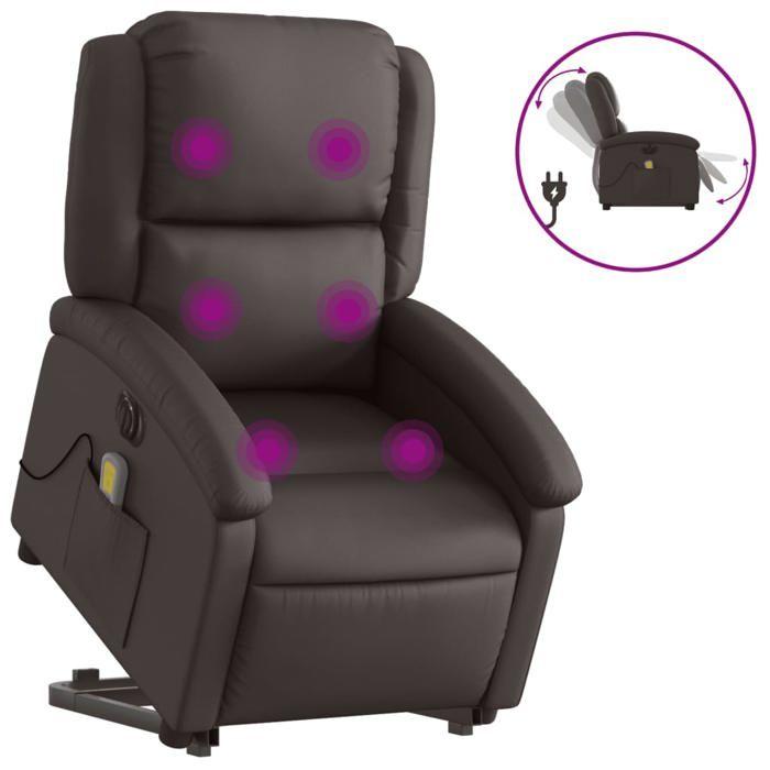 VidaXL Electric Massage Recliner, Relaxation Chair with Adjustable Backrest and Footrest, Salon Seat 3204275