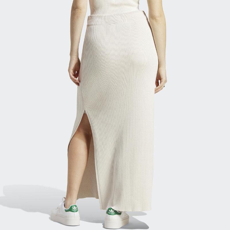 Adidas Knit Long Skirts Women's White Moderate Mid Length Other IB5795_50268186