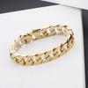 15MM Width Miami Curb Cuban Chain Bracelet For Men Luxury Gold Color 316L Stainless Steel Classic Male Jewelry Gift Wrapped