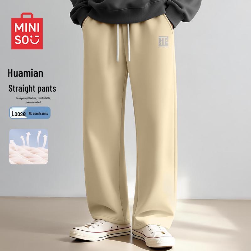 MINISO Men's Heavyweight Straight-Leg Casual Pants