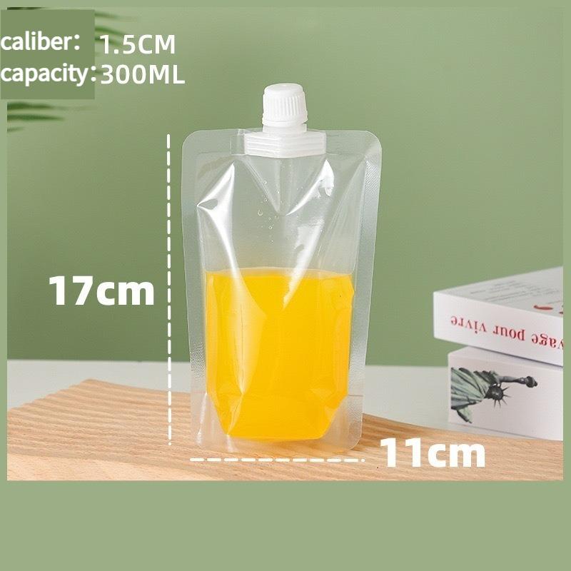 Transparent Self-supporting Suction Nozzle Bag Beverage Soybean Milk Coffee Pouch Disposable Explosion Proof and Leak Proof Sealing Packaging Bags