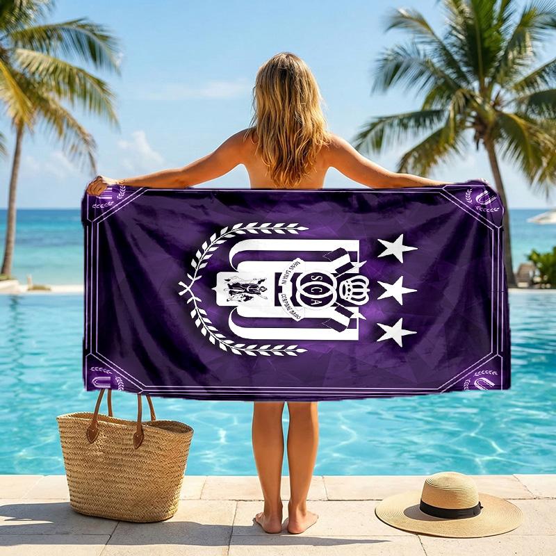 Anderlecht FC Druck Schnelltrocknendes Strandtuch Mikrofaser Saugfähig Tragbares Reise-Schwimmtuch