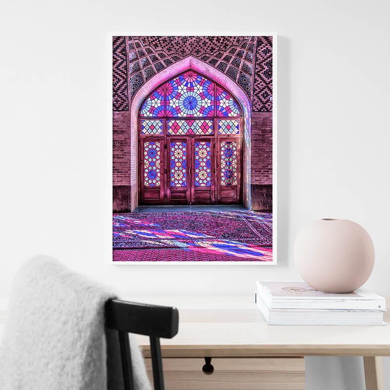 Modern Islamic Painting Canvas Picture for Home Purple Arabic Calligraphy Wall Art Posters and Prints for Living Room No Frame