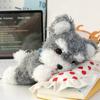 Cute Simulation Schnauzer Doll Plush Toy Curly Dog Child Soothing Sleeping Doll Birthday Gift