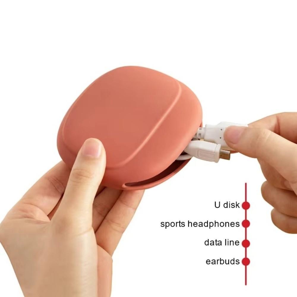 New Silicone Headphone Storage Box U Disk Mini Earphone Case Portable Cute Data Cable Bag Accessory Organization