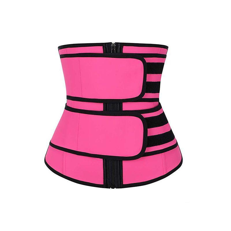 

Women Waist Trainer Neoprene Belt Sauna Sweat Body Shaper Tummy Control Slimmer With Scientific Design And Back Support S розовый