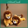 Cartoon Lion Plush Toy Keychain Animal Cartoon Short Plush Backpack Charm Gift