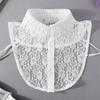 Fake Collar New Women Spring Autumn Versatile Sweaters Fashion Trend Lace Chiffon Popular Western Decorative