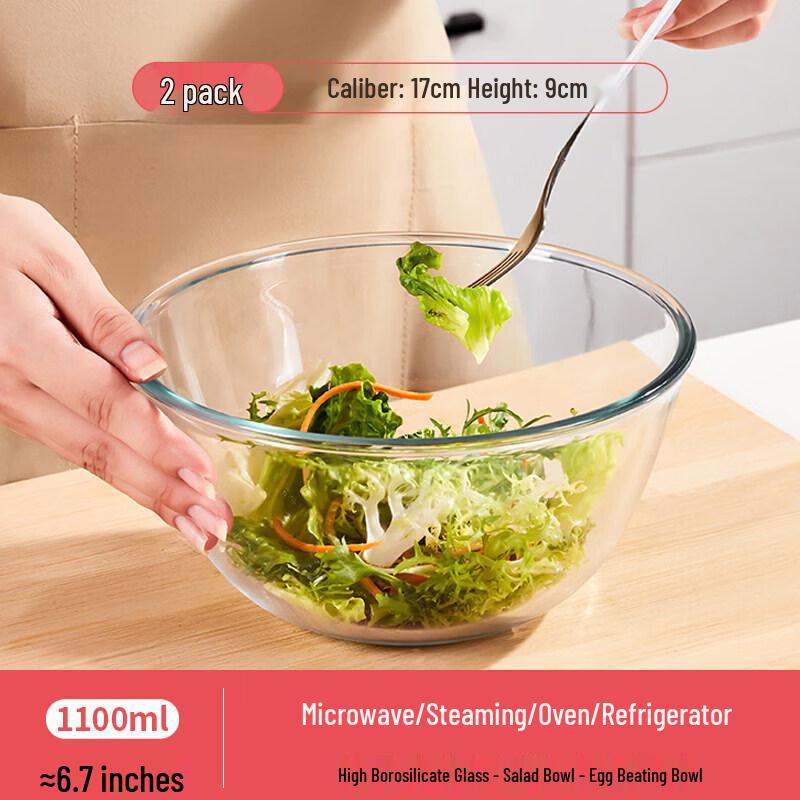 High Temperature Borosilicate Glass Mixing Bowl