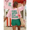 Damen Baumwolle Kurzarm T-Shirts Mehr Liebe Bitte Damen T-Shirt Retro Spanische Liebe Grafik Top