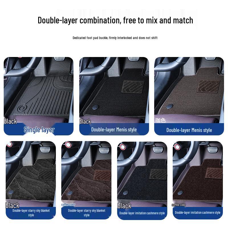 25-Model Double-Layer TPE Floor Mats for AITO M7, Car-Specific Original Color