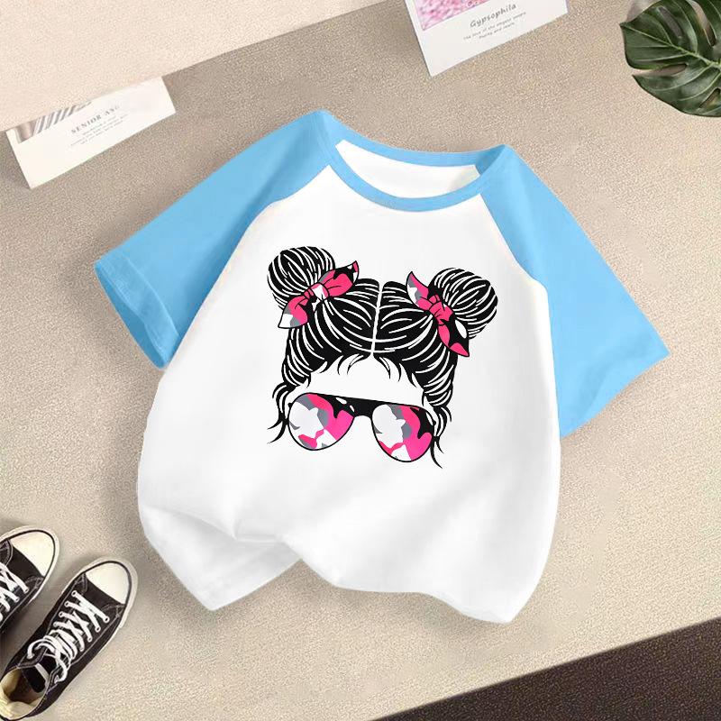Children's Casual Short-sleeved T-shirt - Summer Girls' Fashion Top