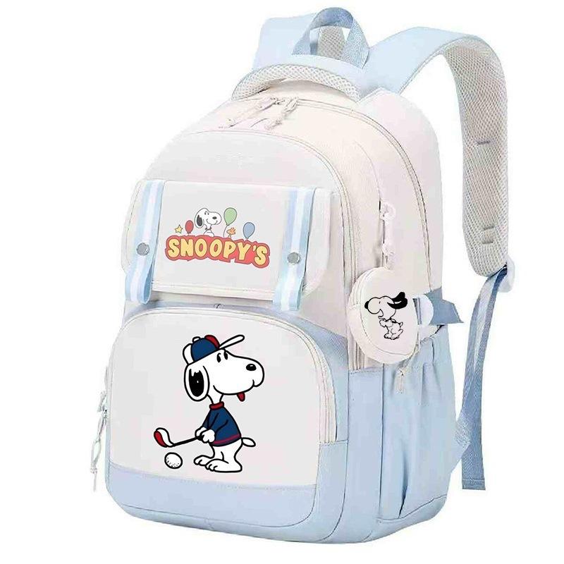 Large Capacity Schoolbag with Shoulder Strap; Student Three-piece Pencil Case Set