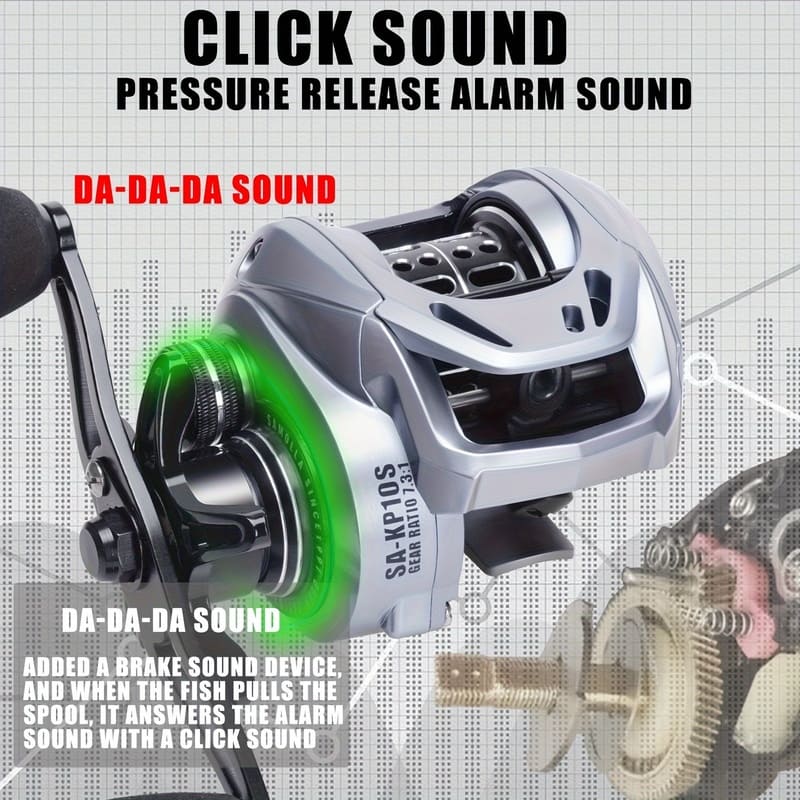 Wysokiej jakości Kołowrotek Bait Water Drop Alarm Rozładunku Mikroobiektu Antywybuchowy Kołowrotek Wędkarski Krótka Oś Lekki Odpowiedni do Różnych Wód